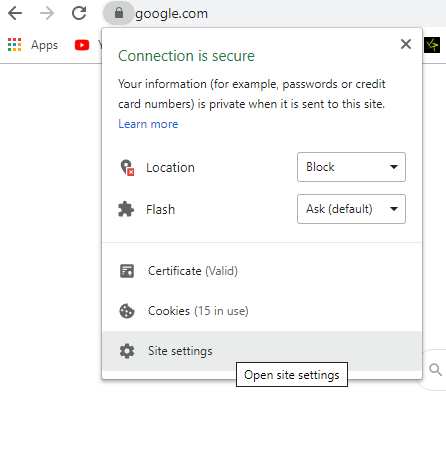 how do i disable my google chrome pop up blocker