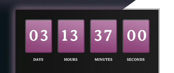 how a countdown timer looks like